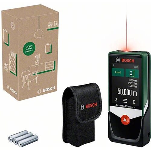 Bosch Home and Garden AdvancedDistance 50C Laserafstandsmeter Bluetooth, Touchscreen 50 m