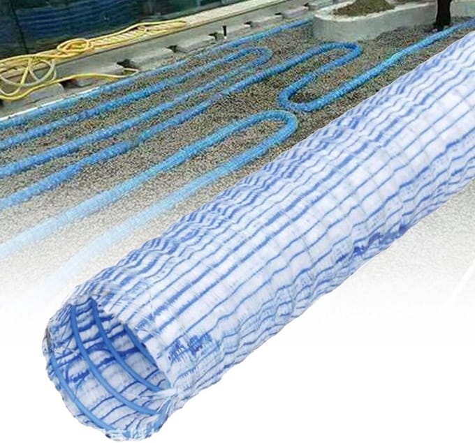 Afvoerbuizen - Drainageslang - Waterbeheer - Flexibel en geperforeerd - 8 meter - Blauw