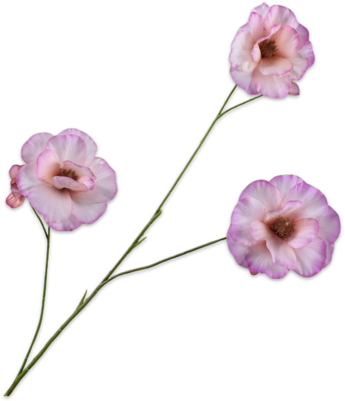 Silk-ka Kunstbloem-Zijden Bloem Lisianthus Tak Roze 72 cm