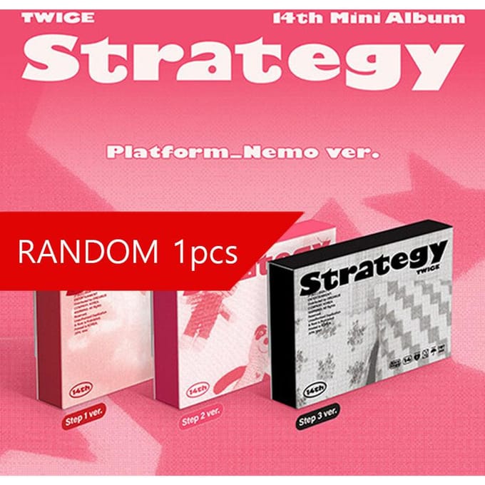 TWICE - 14e Mini Album STRATEGIE (Platform Nemo ver.) RANDOM 1PCS white