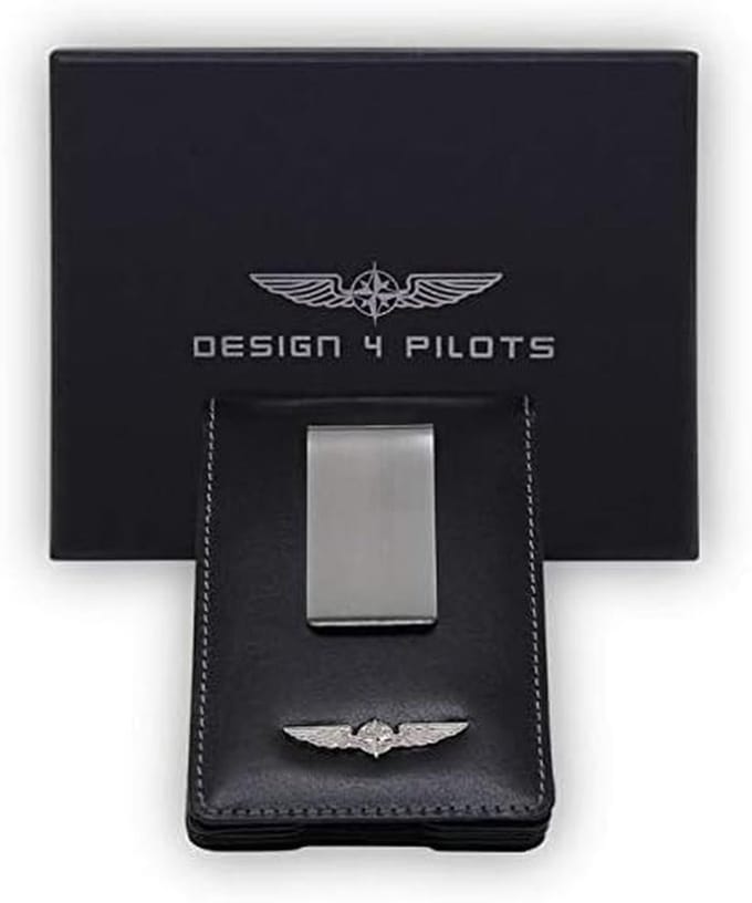 Elegante Pasjeshouder voor Piloten met Clipsluiting - Hoogwaardig Leerlook