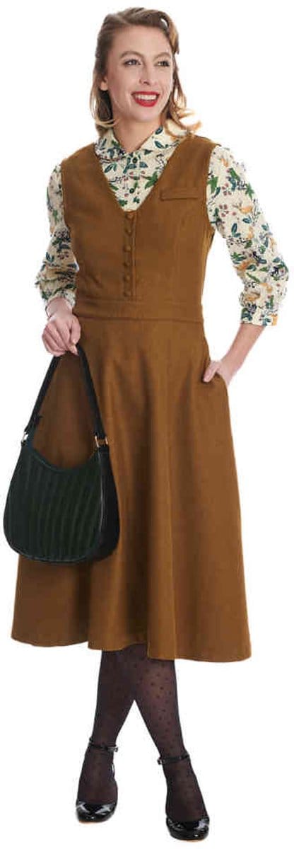 Banned - Book Worm Flare jurk - 4XL - Groen