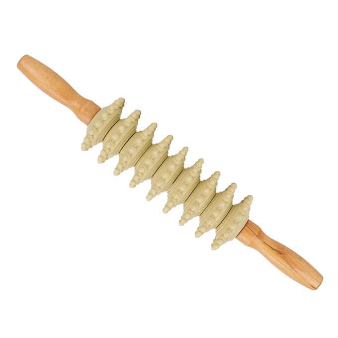 Houttherapie Roller Triggerpunten Dunne Been Release Cellulitis Pijnlijke Fascia Massage Roller beige