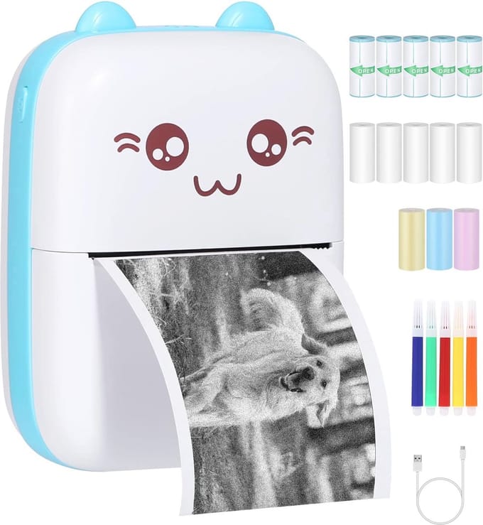 Draagbare Thermische Fotoprinter - Compacte Pocket Printer met Bluetooth en Oplaadbare Batterij