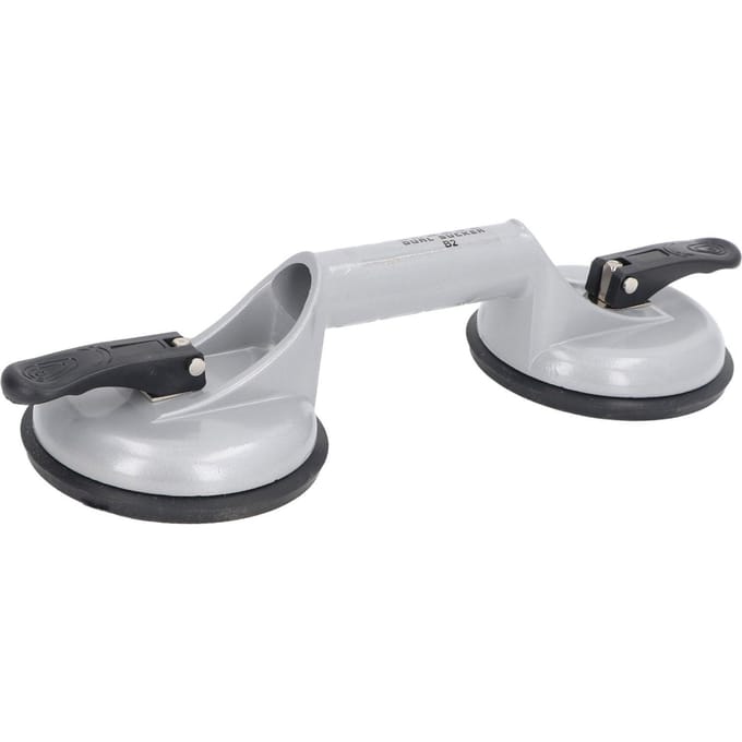 Ventouse 100 kg Force Double Griffe Robuste Alliage d'Aluminium Ventouse Élévateur pour Verre Carreau de Sol gray