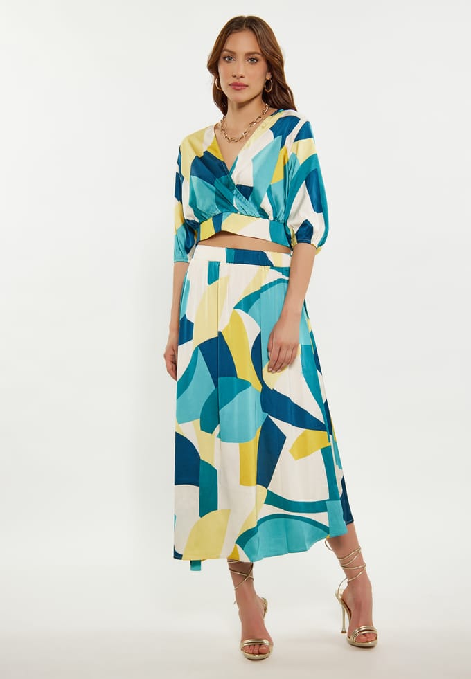 Faina Rock Dames Blauw Veelkleurig