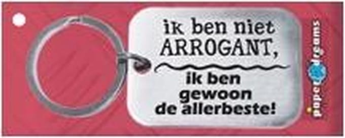 Paper Dreams | RVS Sleutelhanger | Ik ben niet arrogant