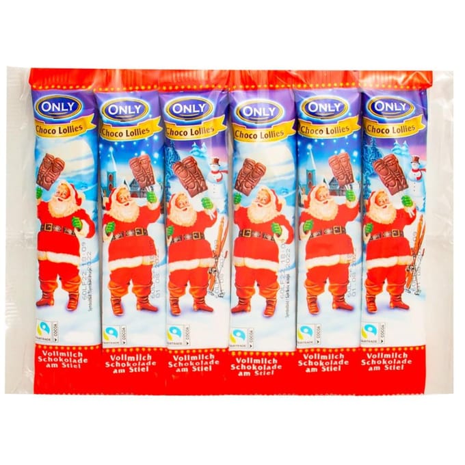 Alleen Chocolade Kerst Lolly's 6 x 13 g