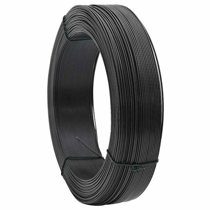 vidaXL - Hekbinddraad - 250 - m - 1,6/2,5 - mm - staal - antraciet