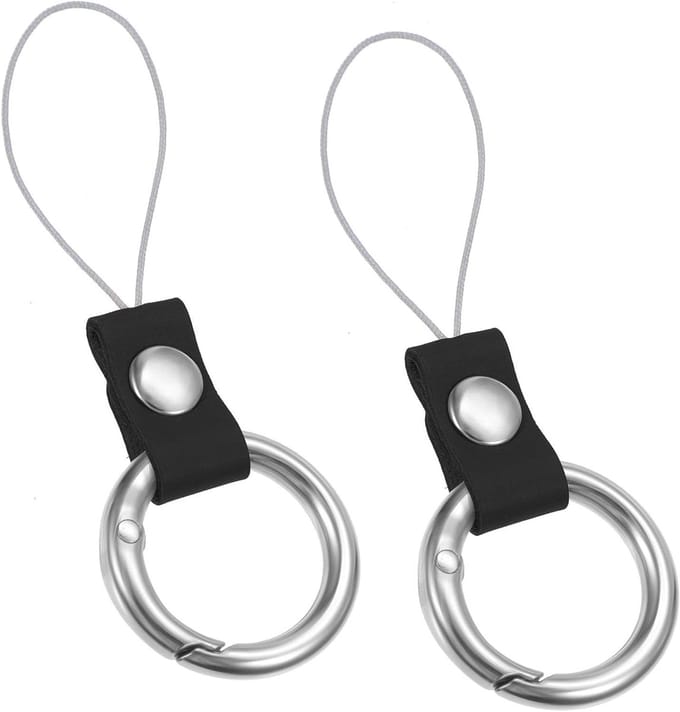 Camera Strap Connectoren - Riem Bevestiging - Camera Beveiligen - Snelle Ontkoppeling - 7.5 cm - Zwart