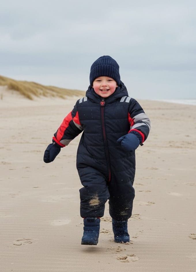 Ducksday Winterpak – Skipak voor baby’s – Sneeuwpak – Snowsuit – Waterdicht & – Gerecycled Polyester – Maat 92 - Buck