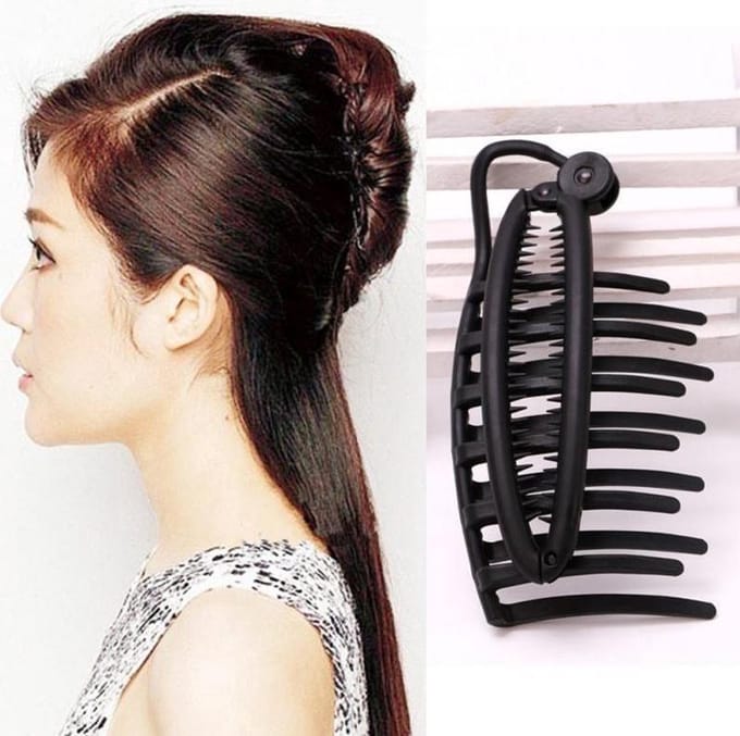New Age Devi - Verticale haarrol - French Twist - Zwart - 1 stuk