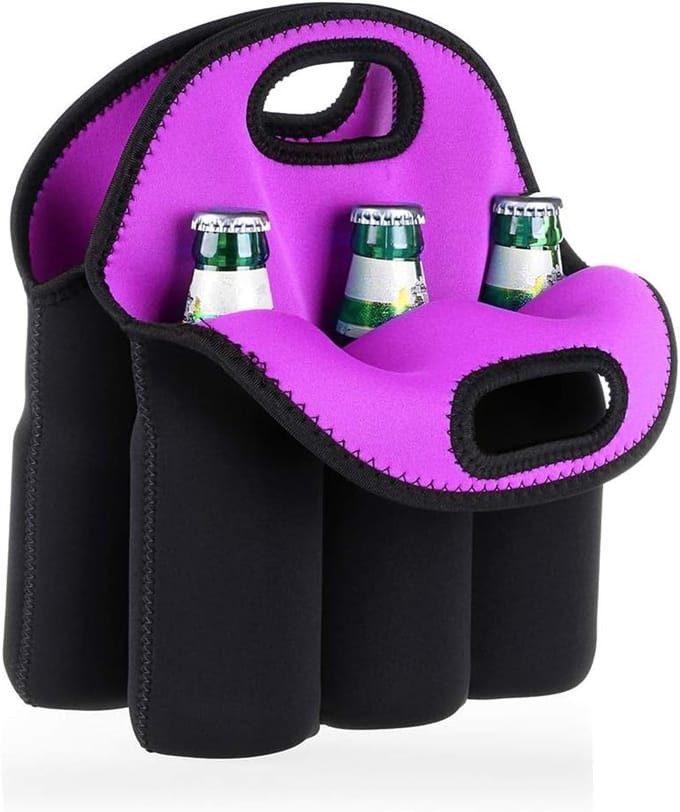 Dailygoods - Extra Thick 6 Bottles Insulated Neoprene Carrier Tote Bag voor Dranken