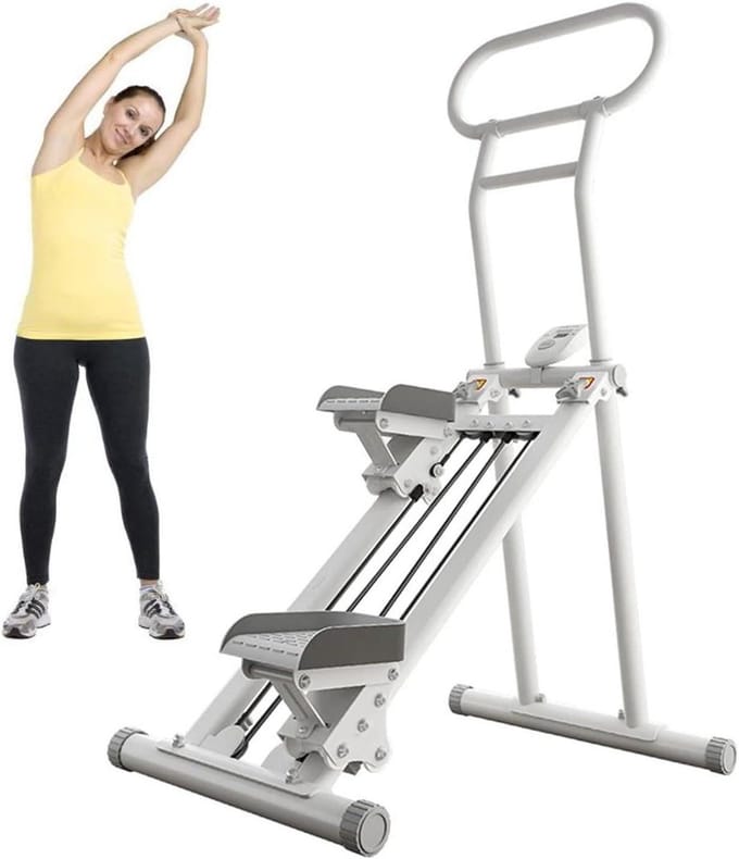 Verticale Klimmachine - Fitness Step - Full Body Workout - Opvouwbaar Ontwerp - 90x35x19 cm - Wit
