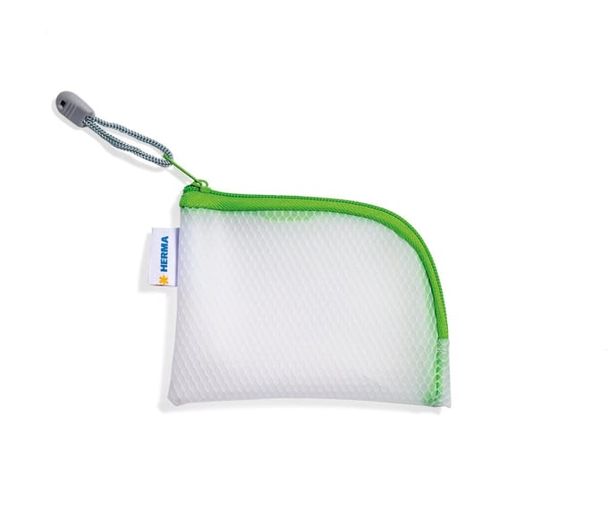 Universeel mesh-zakje A7 14x10cm groen