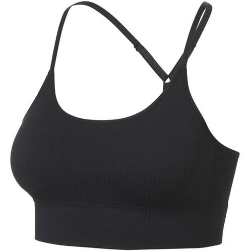 CRIVIT Geribde dames sport-bh - light level (Zwart, XS (32/34))