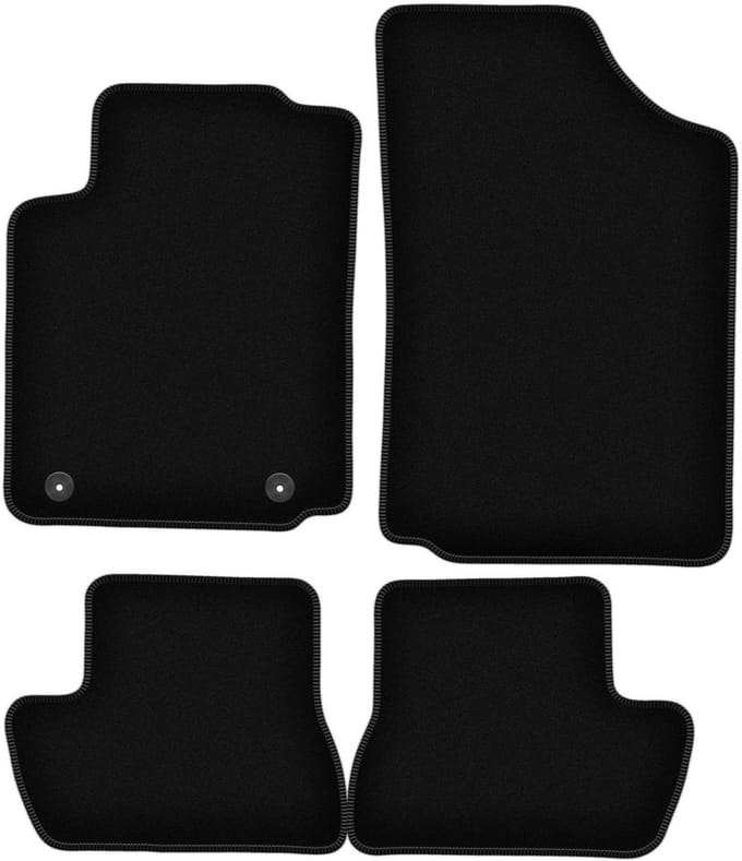 BASIC zwarte veloursmatten voor: Citroen C2 hatchback (2003-2009)