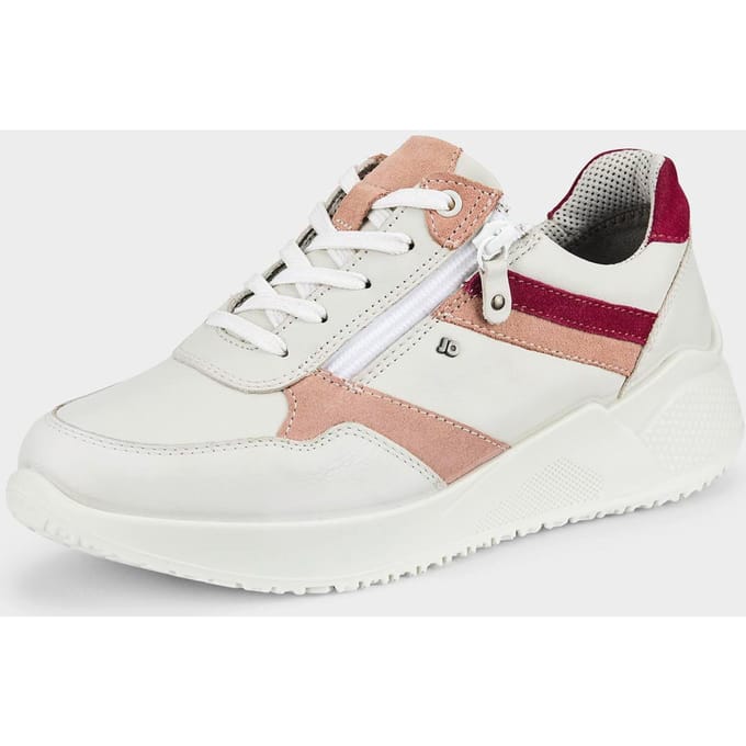 Sneakers met ritssluiting - wit / roze - Gr. 37 van Goldner Fashion