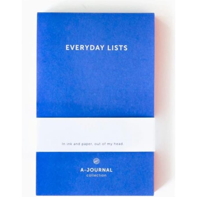 A-Journal - Lijstjes kladblok - schrijfblok - blauw
