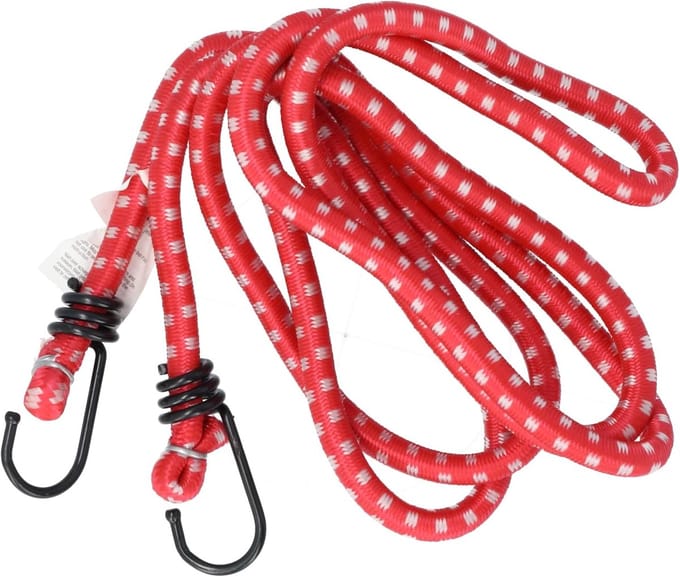 Rubberen Spanner - Elastische Band - Lading Zekeren - Verstelbare Lengte Haak - 200cm 10mm - Rood