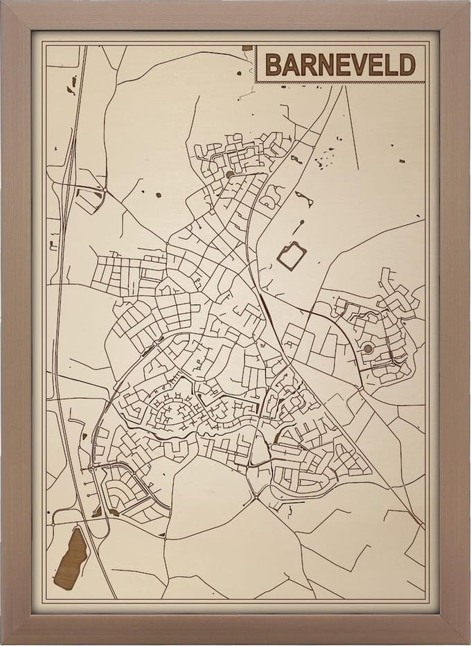 Decoratief Beeld - Houten Van Barneveld - Hout - Bekroned - Bruin - 21 X 30 Cm