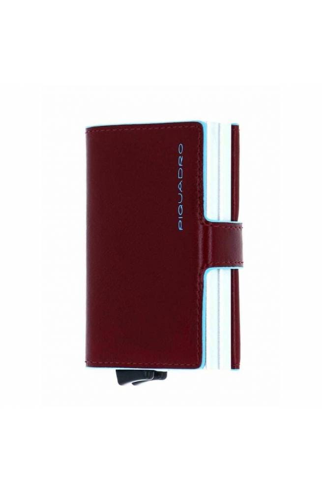 Kaarthouder Piquadro Blauw Vierkant Bruin Leder - PP5472B2R-MO