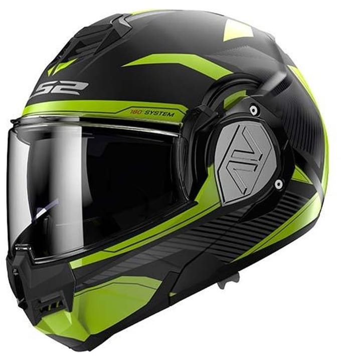 LS2 FF906 Advant Revo systeemhelm mat zwart geel XXL