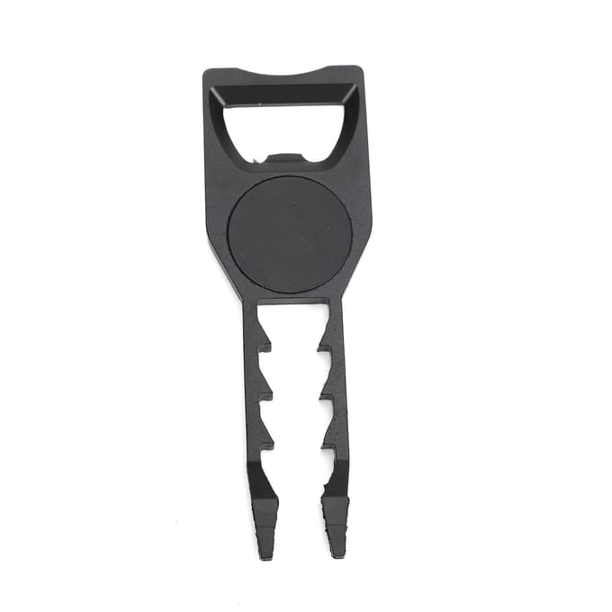 7-in-1 Metalen Golf Divot Tool met Balmarker Tee Hoogtekiezer Groefreiniger Draagbaar Multitool voor Golfers Gras black
