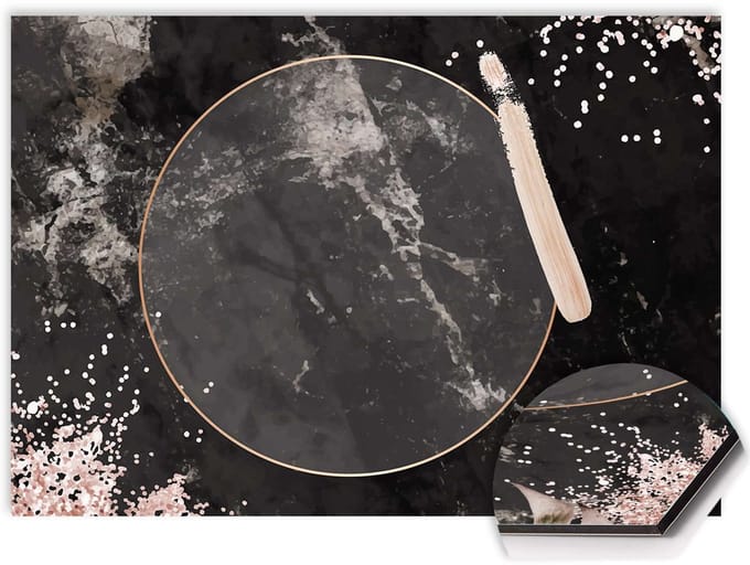 KitchenArt - Midnight Rose Spatscherm - 120x60 cm - Spatscherm Achterwand Keuken - Spatwand Keuken