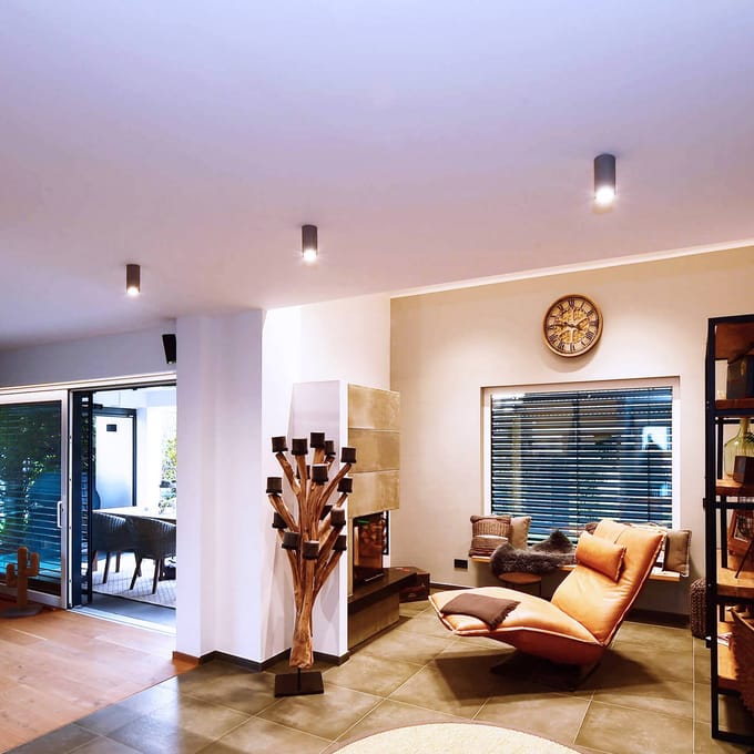 Deko-Light LED downlight Lucea 6, zwart, aluminium, 2.700 K