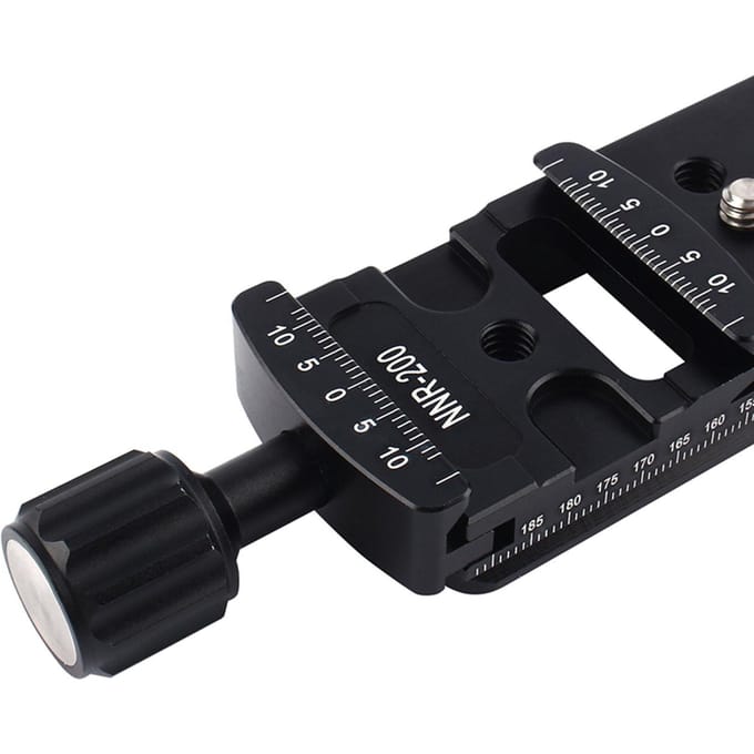 200mm Rail Nodale Schuifplaat Snelkoppelklem Voor Camera Macrofotografie black