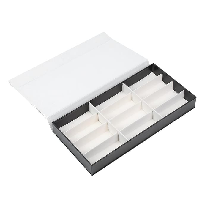 12 Vakken Stofdicht Sieraden Brillen Organizer Zonnebrillen Display Container Opbergdoos black