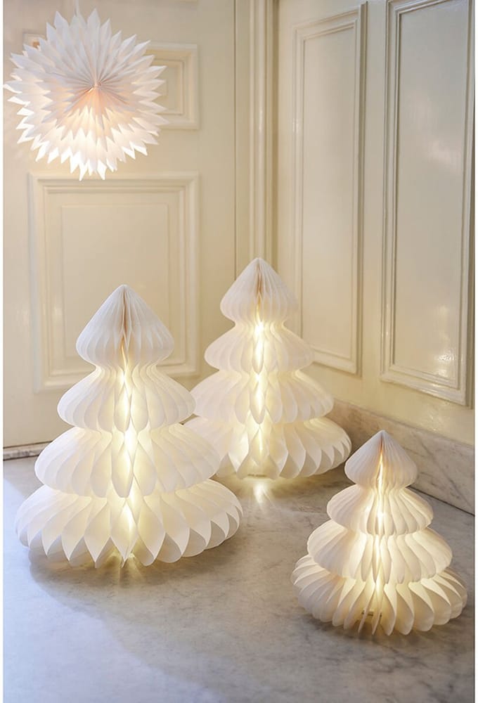 Lighting decoration Lumineo White Christmas Tree Ø 24 x 28 cm