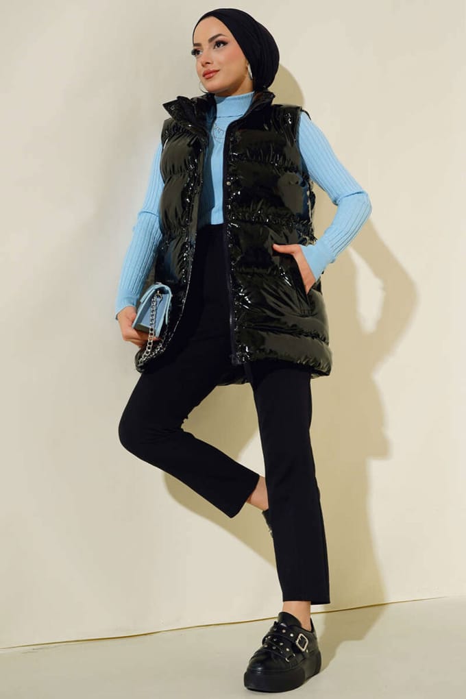 Glanzende Puffer Vest