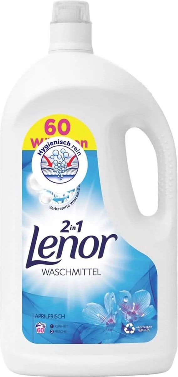 Lenor - Wasmiddel - Vloeibaar Wasmiddel - April Fresh - 60wb/3,3L
