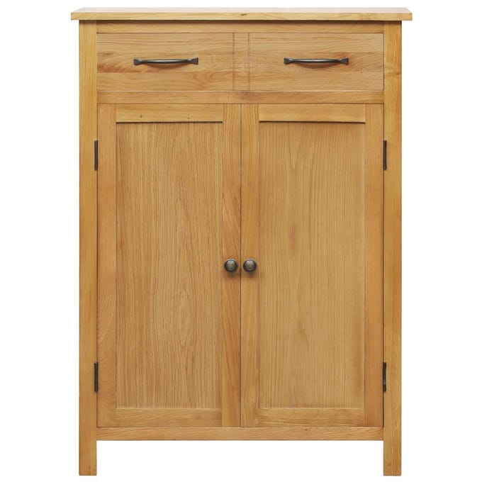 vidaXL - Schoenenkast - 76x37x105 - cm - massief - eikenhout