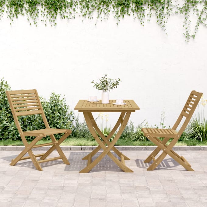 vidaXL - Inklapbare - stoelen - 2 - st - 48,5x61,5x87 - cm - massief - acaciahout