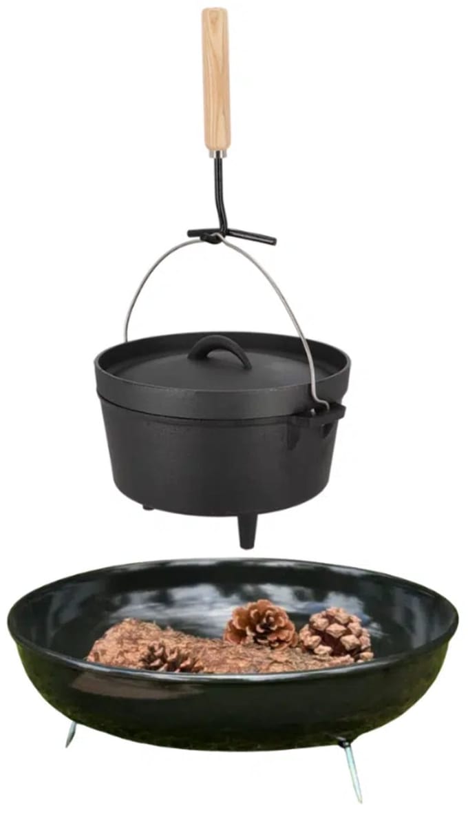 VUUR LAB. authentieke buiten kookset met vuurschaal en dutch oven