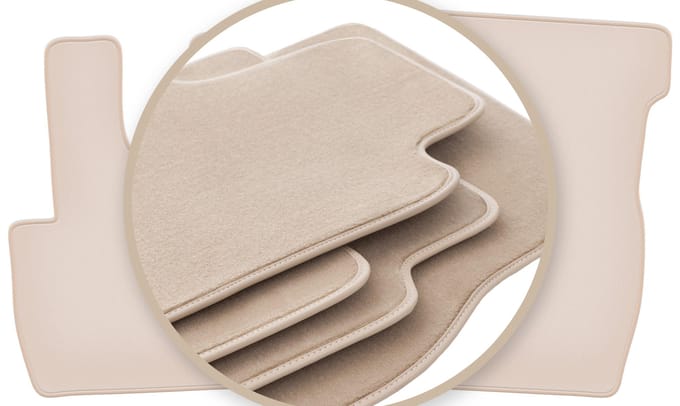 PREMIUM beige matten voor: DAF CF truck 2014-