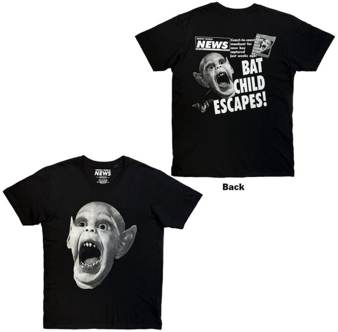 Weekly World News - Jumbo Bat Boy Heren Tshirt - M - Zwart