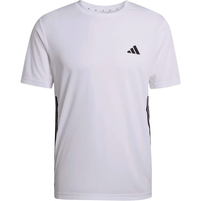 Adidas Performance Workout Essentials Base 3-Stripes T-Shirt - Heren - Wit