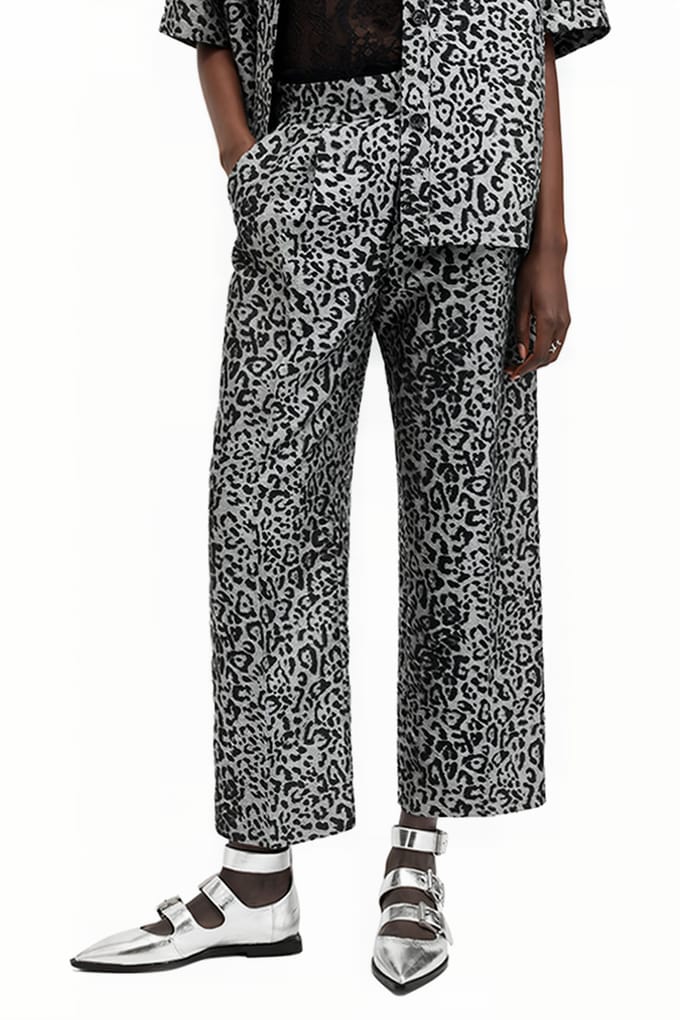 AllSaints Jemi Leppo Trouser Silver Grey Taglia: 6 | Pantaloni Outlet | Donna | Grigio