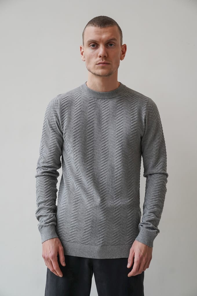 Kultivate KN RYAN Pullover LightGreyMelange (2001050002 - 153)