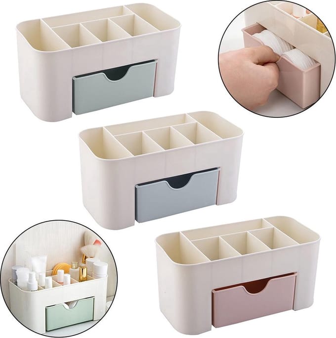 IBBO® - Make-Up Organizer met Lade - Cosmetica Opbergdoos - Bureau organizer - Blauw