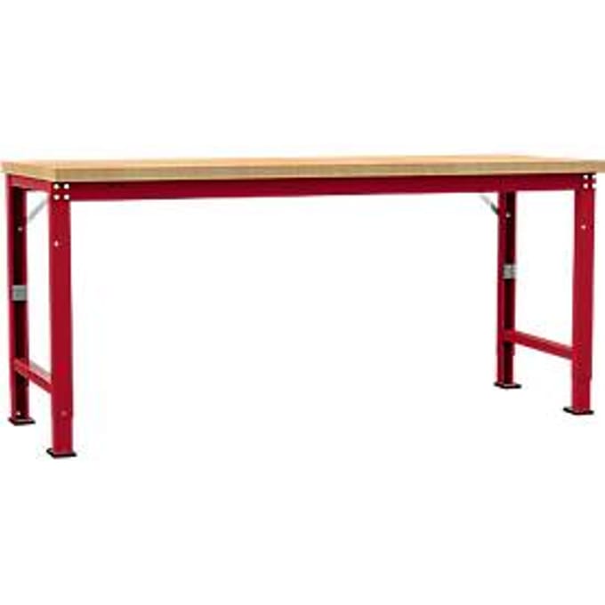 Manuflex werkbank Profi speciaal, tafelblad multiplex, 2000 x 700 mm, robijnrood