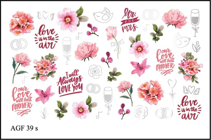 Korneliya Airbrush Waterdecal met Foil AGF 39 silver