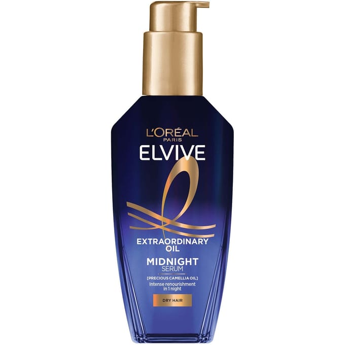 L'Oréal Paris Elvive Extraordinary Oil Midnight Voedend Haarbehandelingsserum voor Droog Haar 100 ml
