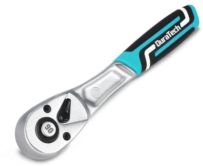 Ergonomische 1/4" Ratelhandgreep met 90 Tanden - Ideaal voor Krappe Ruimtes
