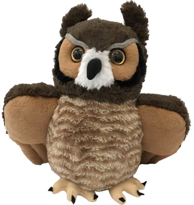 Wild Republic knuffel oehoe uil - knuffeldier - 30 cm - pluche - polyester