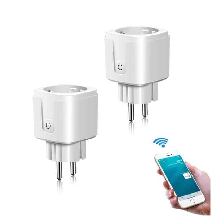 2x Slimme Stekker met Timer & Energiebesparing - Smart plug Alexa & Google Home - 16 A